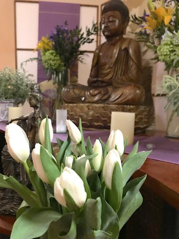 Buddha figure on a shrine