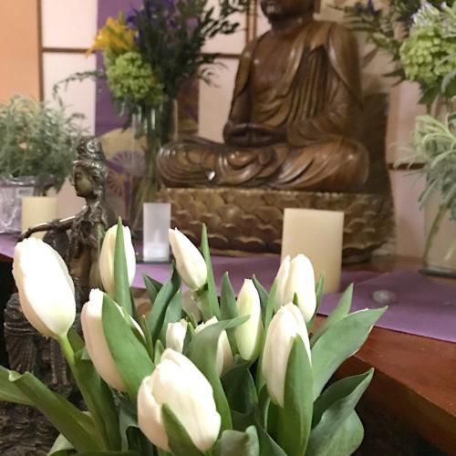 Buddha figure on a shrine